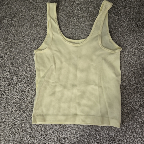 A New Day Women's Light Yellow Cropped Ribbed Tank Top - Picture 2 of 4
